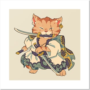 Neko pirate samurai Posters and Art